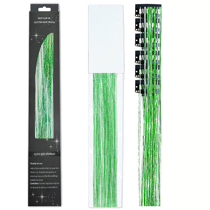 🔥Last Day Promotion 70% OFF🔥6 PCS Clip in Hair Tinsel 20 Inch Glitter Tinsel Hair⚡BUY 4 FREE SHIPPING