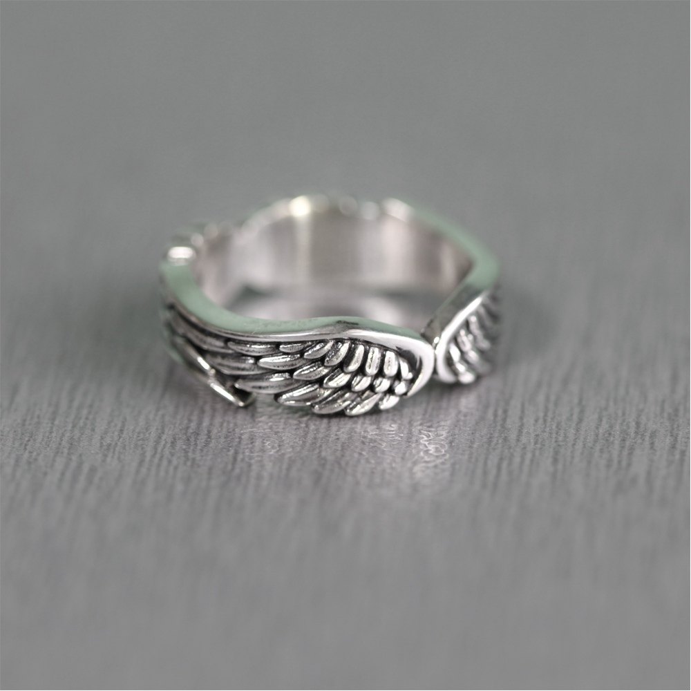 (🎅Hot Sale - 49% Off) Angel Wings Vintage Style Sterling Silver Ring, BUY 2 FREE SHIPPING NOW