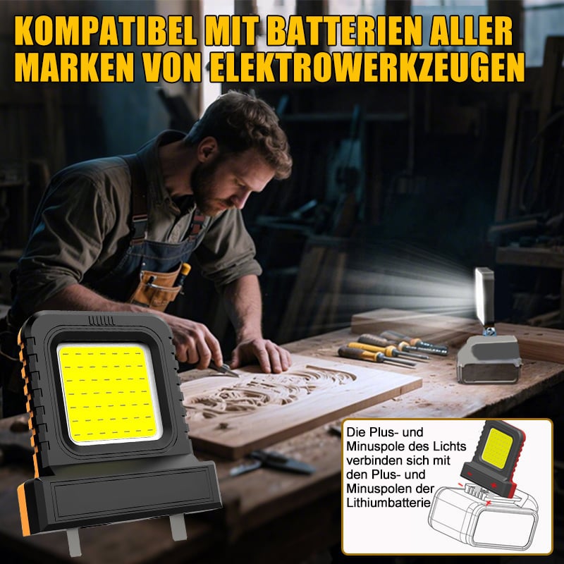 🔥Hochhelligkeit-Flutlicht - für alle Akkus von Elektrowerkzeugen