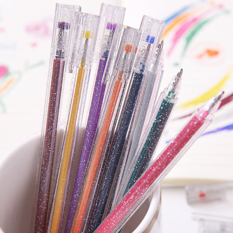 (🔥Last Day Promotion- SAVE 48% OFF)Colored Gel Glitter Pen 12 color set(buy 2 get 1 free now)