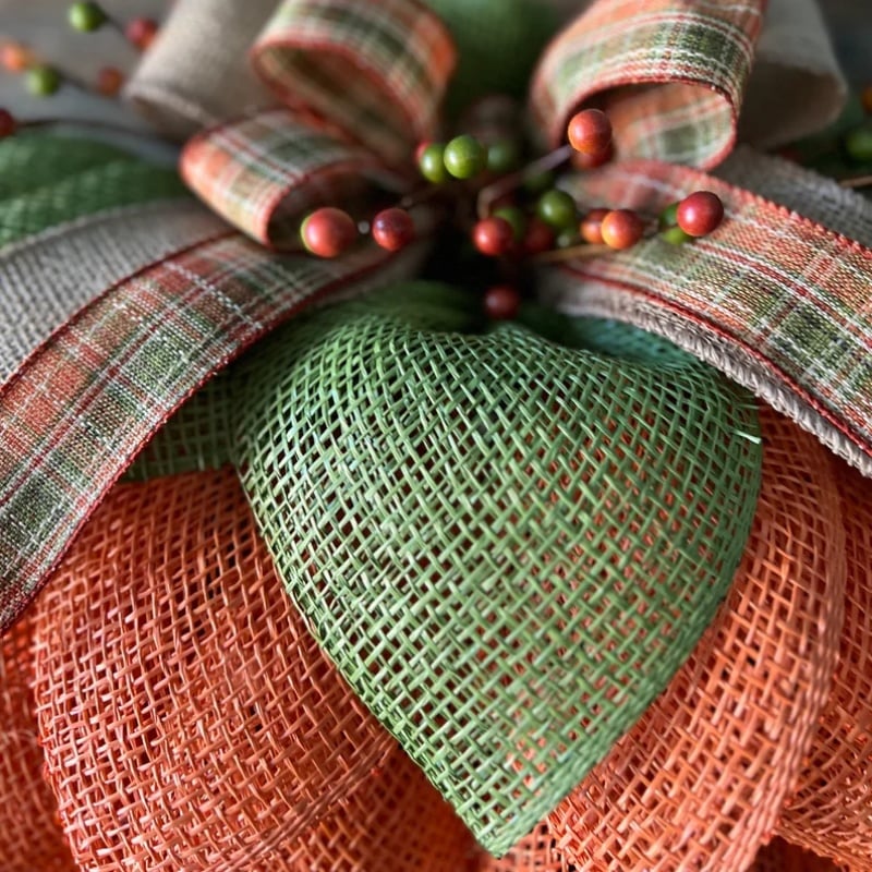 🔥Last Day 48% OFF 🍁 Farmhouse Pumpkin Wreath For Front Door