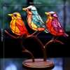 🔥Last Day 50% OFF🎉Birds on Branches Stained Glass Ornaments