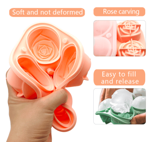 💥Flash Sale-50%Off💥3D Silicone Rose Shape Ice Cube Mold-🔥Buy 3 Get Extra 20% OFF