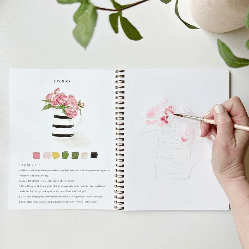 🔥 Letzter Tag: 49% Rabatt! 🖼️ Anfängerfreundliches💕 Aquarell-Workbook