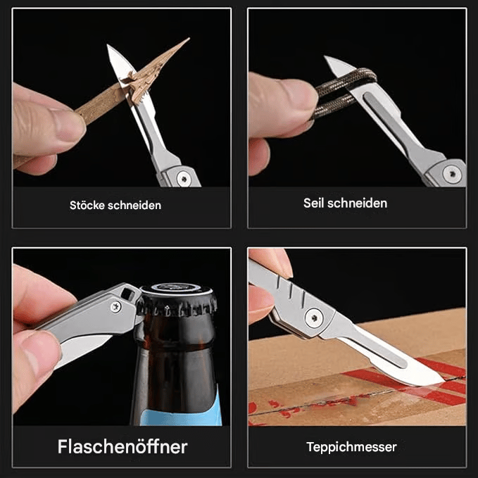 🔥Letzter Tag 50% RABATT -Klappbares Skalpellmesser mit 10 austauschbaren Klingen