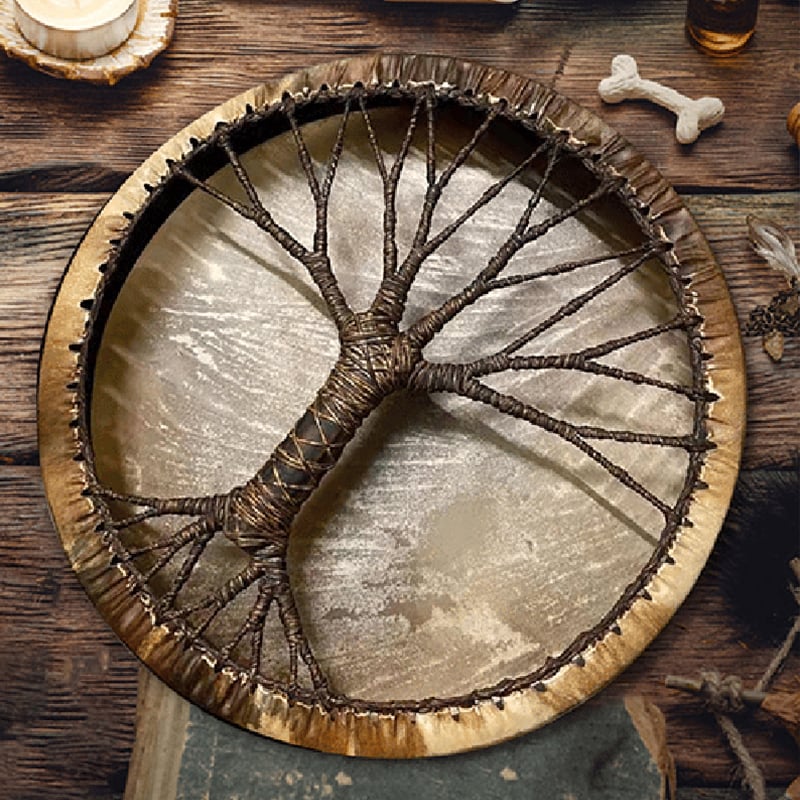 🔥Handmade Shaman Drums 'Tree Of Life' Spirit Music