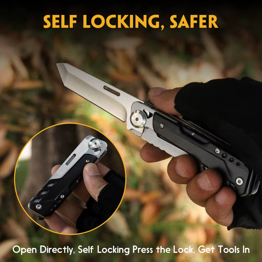 9 in 1 D2 Steel Outdoor Multi-Tool Kit – Detachable