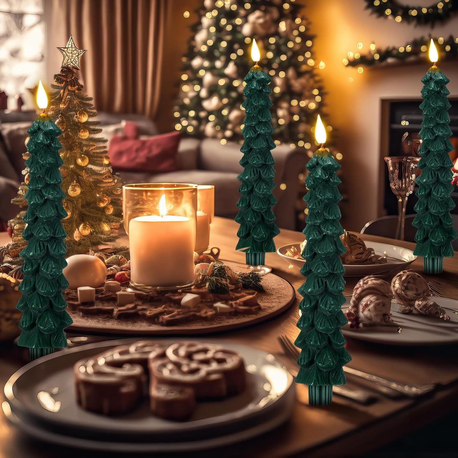 🏆️Letzter Tag 50% Rabatt🌲Flammenlose Stabkerzenlichter für den Weihnachtsbaum mit Fernbedienung
