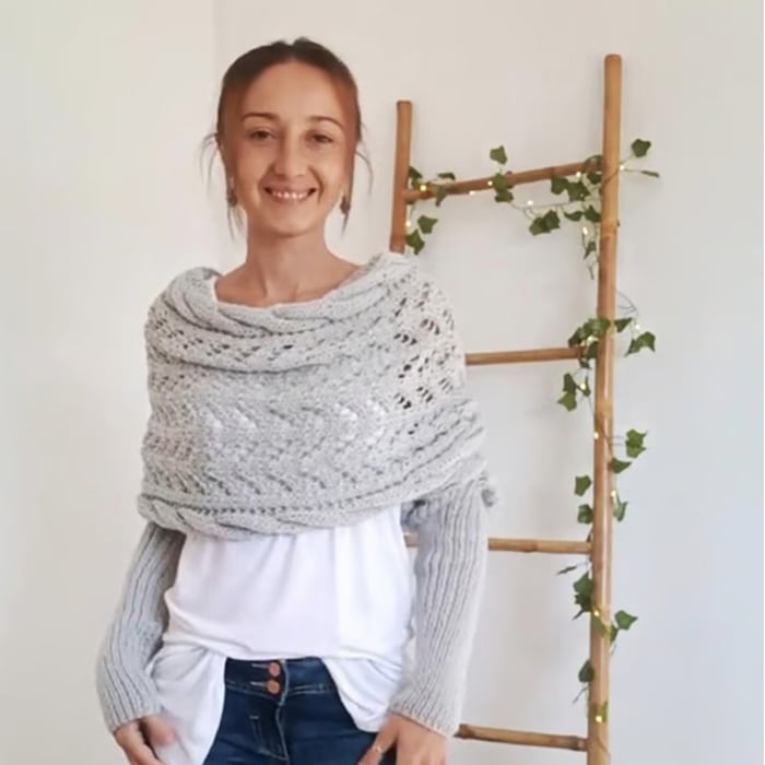 🎁Letzter Tag 49 % Rabatt🔥Gestrickter Zopfmuster-Umhang, Bolero für Damen