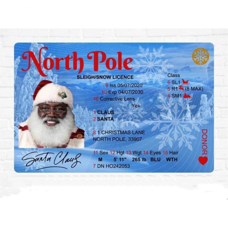 🎄(Christmas Hot Sale - 49% OFF) Santa Driving License,Christmas gift for kids - Buy 4 Free Shipping