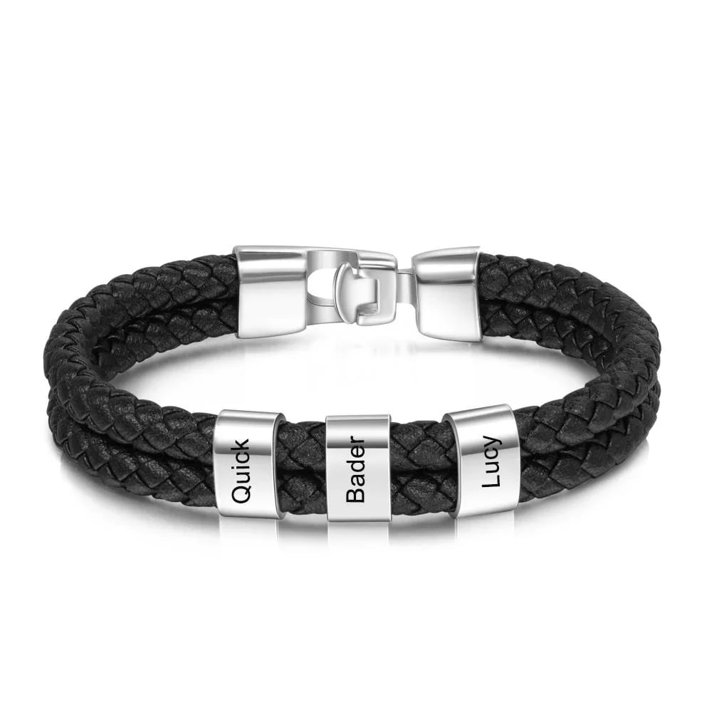 🔥Men Leather Braided Bracelet