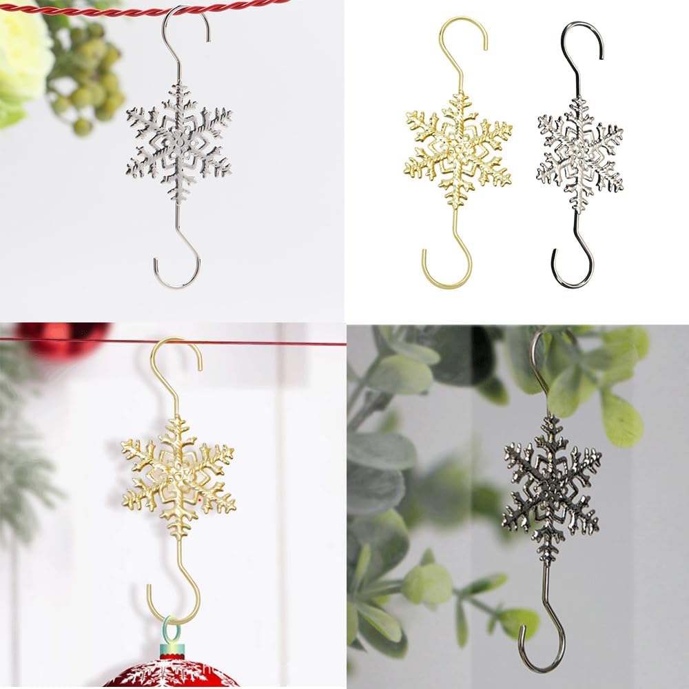💥LAST DAY SALE 50% OFF💥Christmas S-Hooks with Snowflake(20pcs)