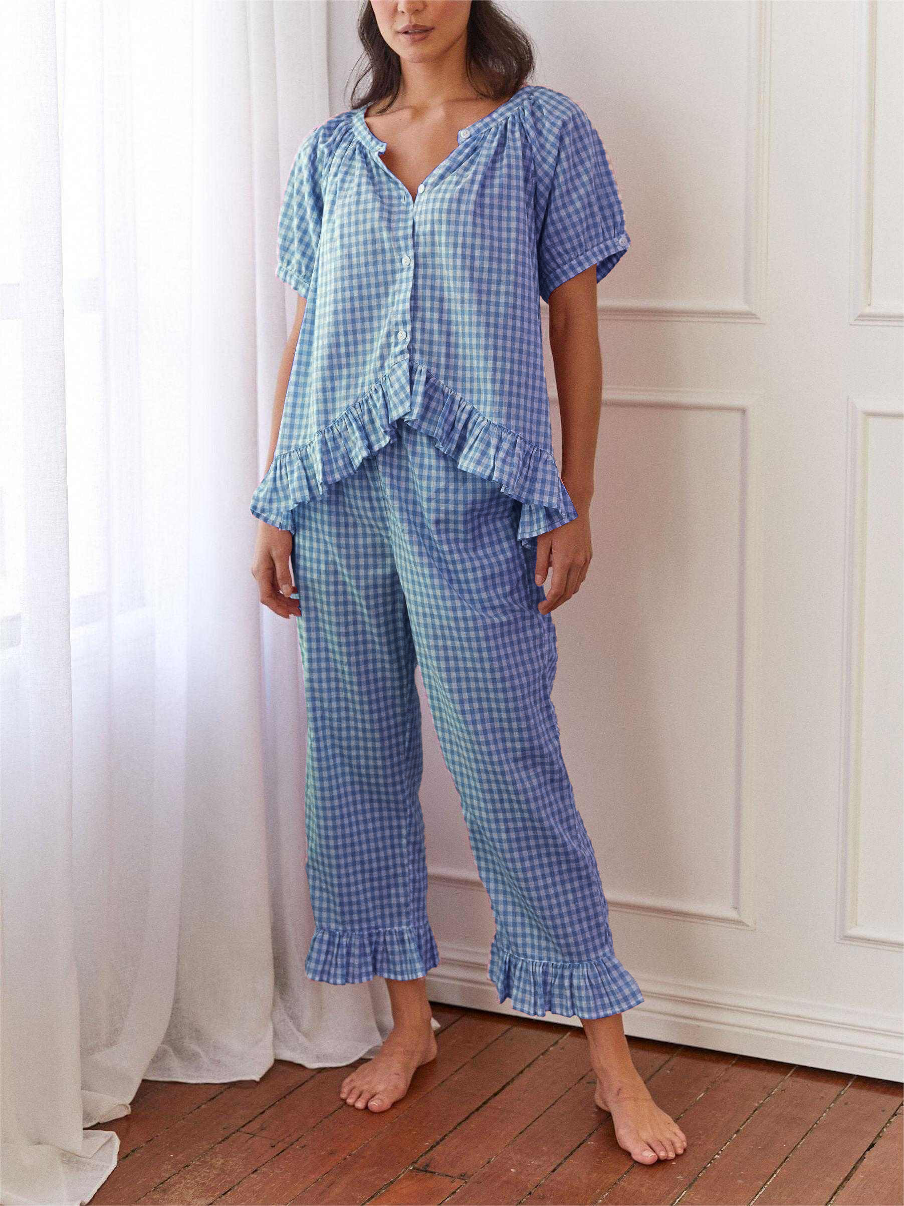 🔥Last Day Promotion 70% OFF🔥Loose Plaid Pajama Set