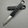 Double push button structure finger ring aluminum alloy handle OTF knife