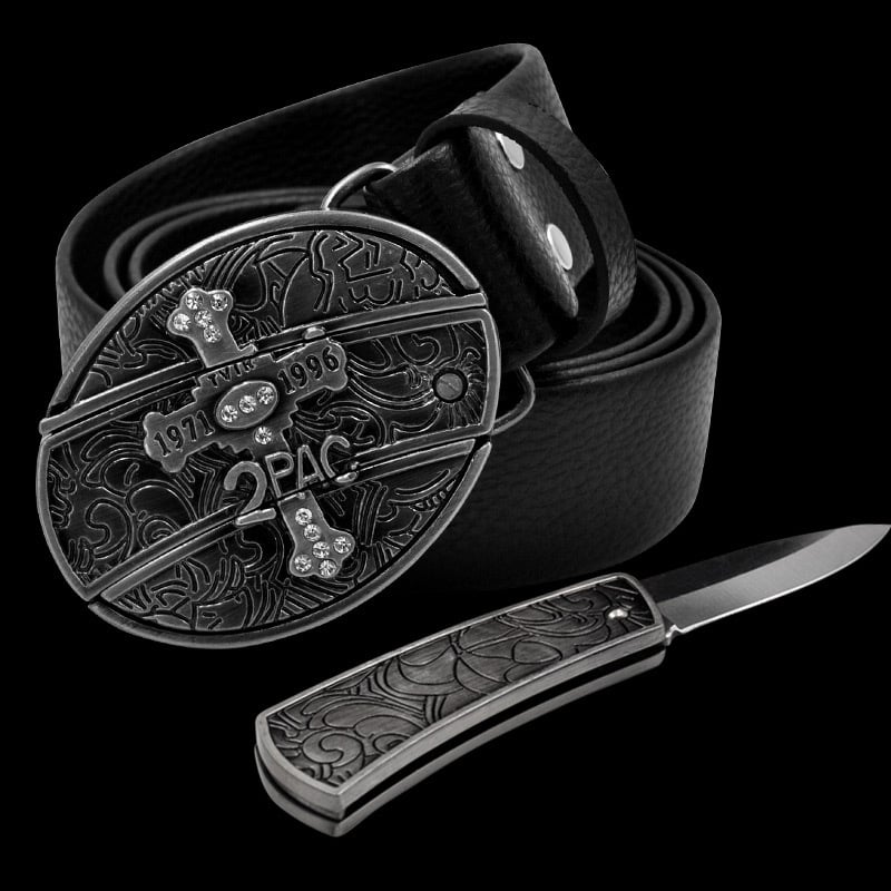 (🔥Last Day Promotion- SAVE 48% OFF)Fashion Punk Men's Genuine Leather Belt With Knife-Buy 2 Free Shipping