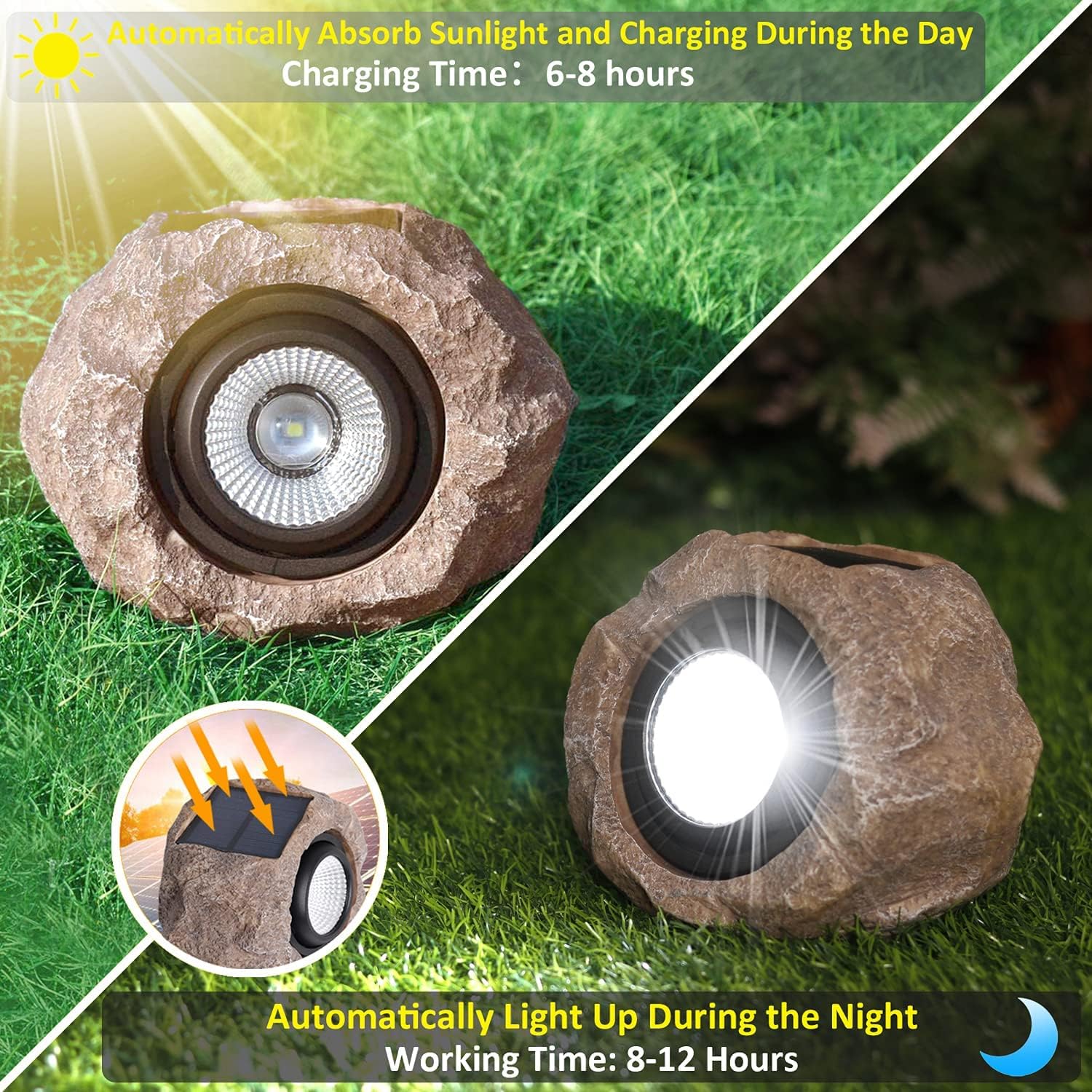 🎉Mother's Day Hot Sale🎁Solar Powered Outdoor Rock Lights⚡Buy 2 Get Free Shipping