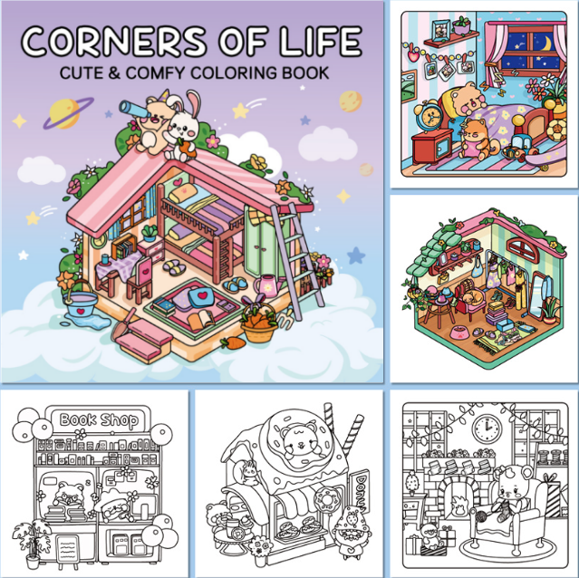 🎁Children's Day Sale 50% OFF💕 🎨Hand-Drawn Coloring Book 🎨