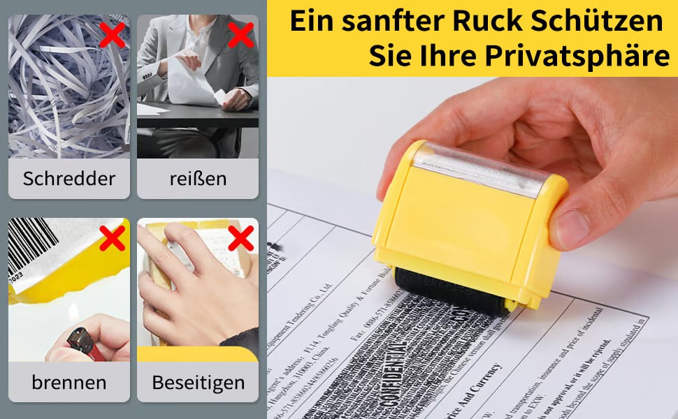 🔥Letzter Tag Verkauf 49% Rabatt📝Sicherheits-Rollenstempel zum Schutz deiner Privatsphäre