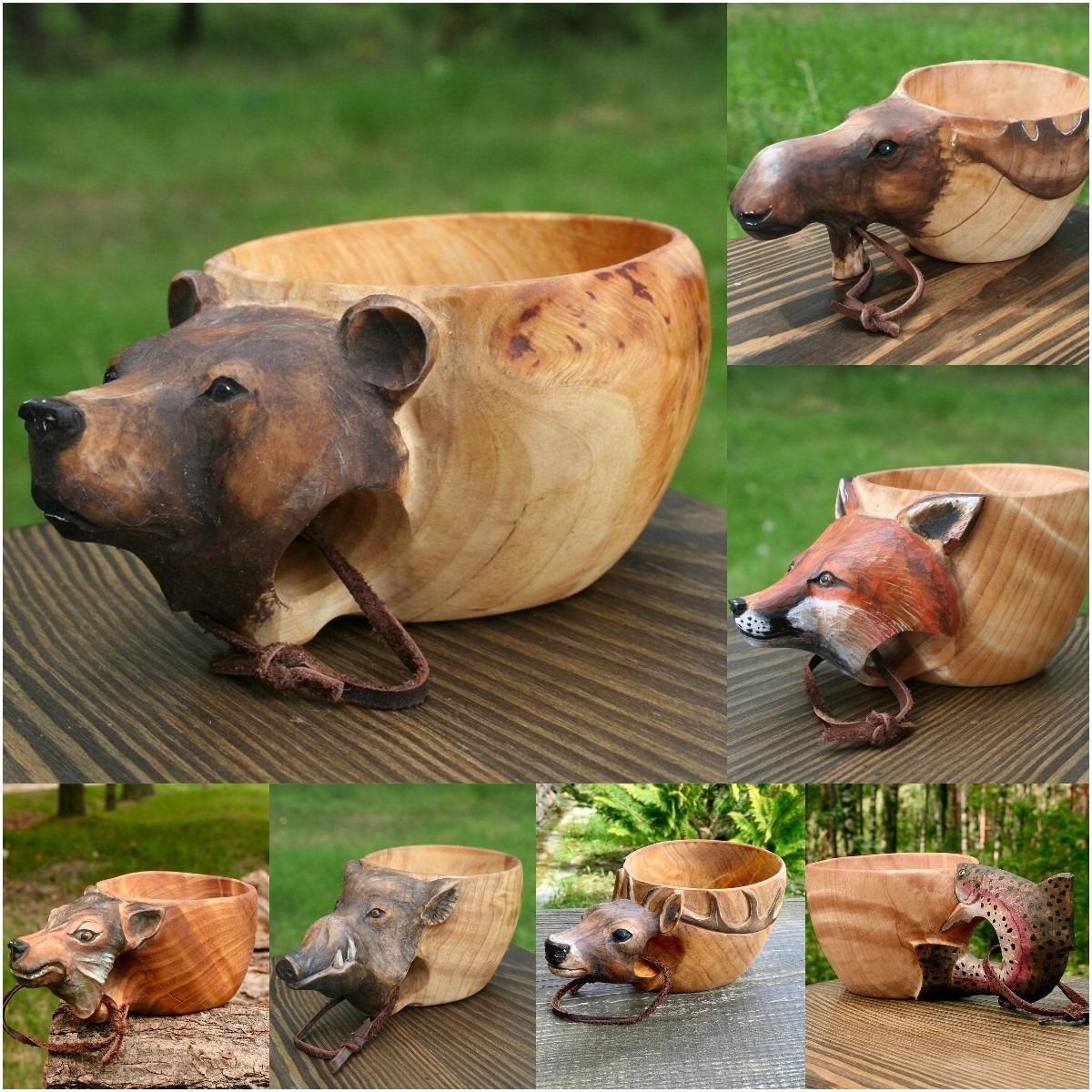 🔥Unique animal handmade wooden cups, limited time offer!