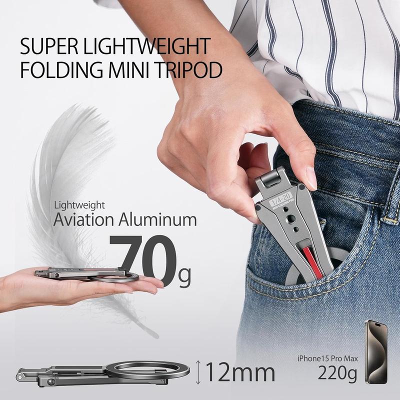 ✨LAST DAY SALE 50% OFF🔥Magnetic Pocket Phone Tripod Foldable with Hook
