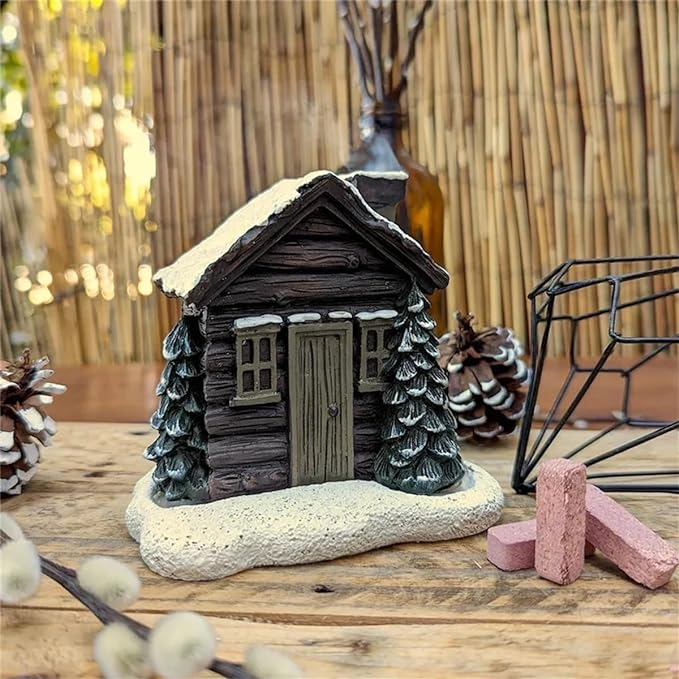 🎁Early Christmas Sale 50% OFF🔥Log Cabin Snowy Winter Incense Cone Burner