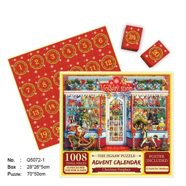 🔥Last Day Promotion 48% OFF-🎁-Christmas Advent Calendar Jigsaw Puzzle 1000pcs