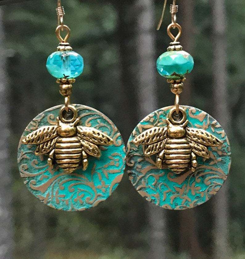 🔥Last Day 75% OFF🎁Bee Turquoise Earrings