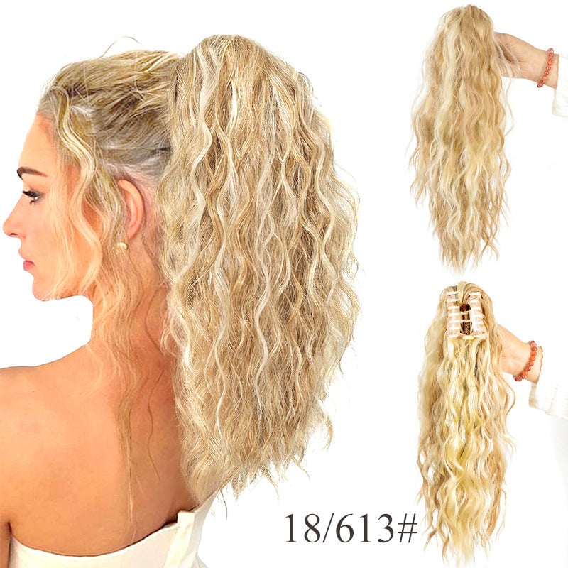 🎁Letzter Tag 49 % Rabatt🔥76cm gewellte, krauses Haarverlängerung mit Pferdeschwanz