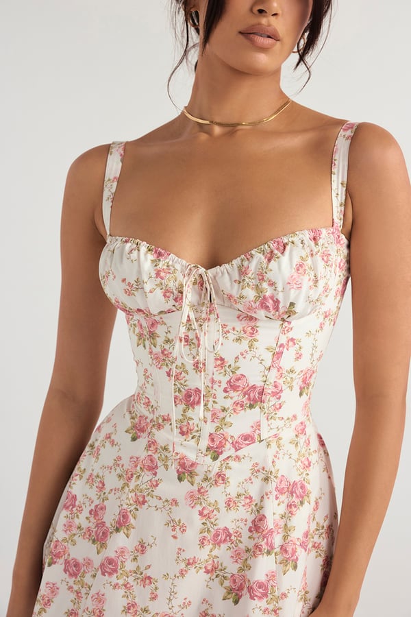 (🔥Last Day Promotion 50% OFF) CARMEN PRINT BUSTIER SUNDRESS - Buy 2 Get Extra 10% OFF & Free Shipping