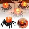 💥LAST DAY SALE 50% OFF💥Halloween LED Candle Lamp with Creepy Spider Decor