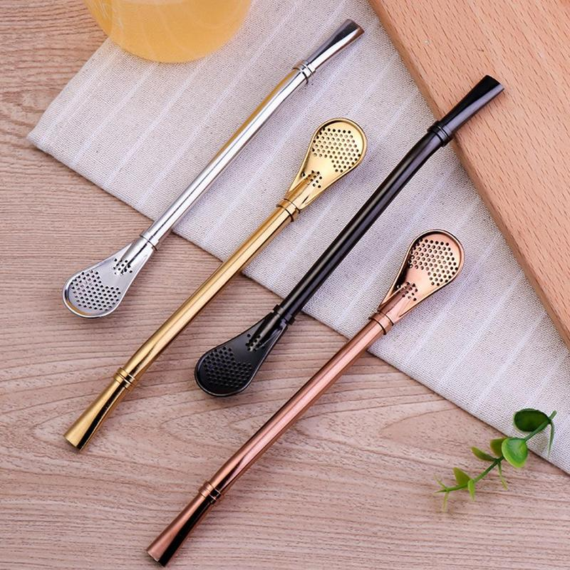 (🔥Clearance Sale - 50% OFF) Stainless Steel Drinking Straw Spoon ,Buy 5 Get 4 Free & Free Shipping