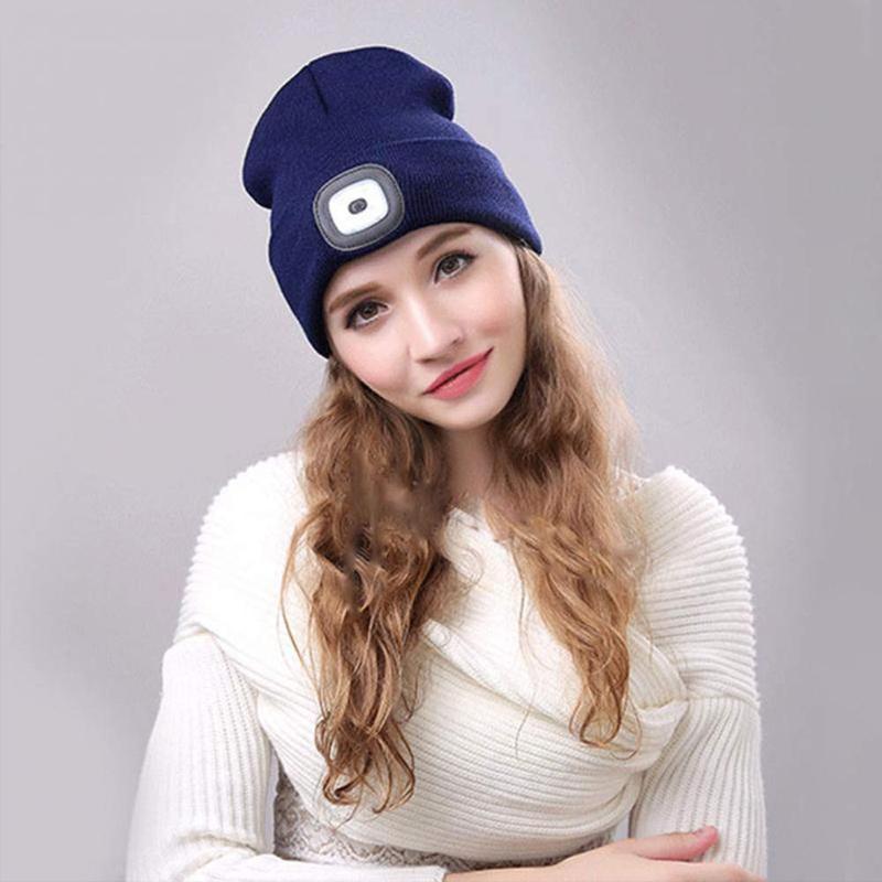 (🌲CHRISTMAS SALE NOW-48% OFF)LED Knitted Beanie Hat-BUY 3 GET 15% OFF & Free shipping