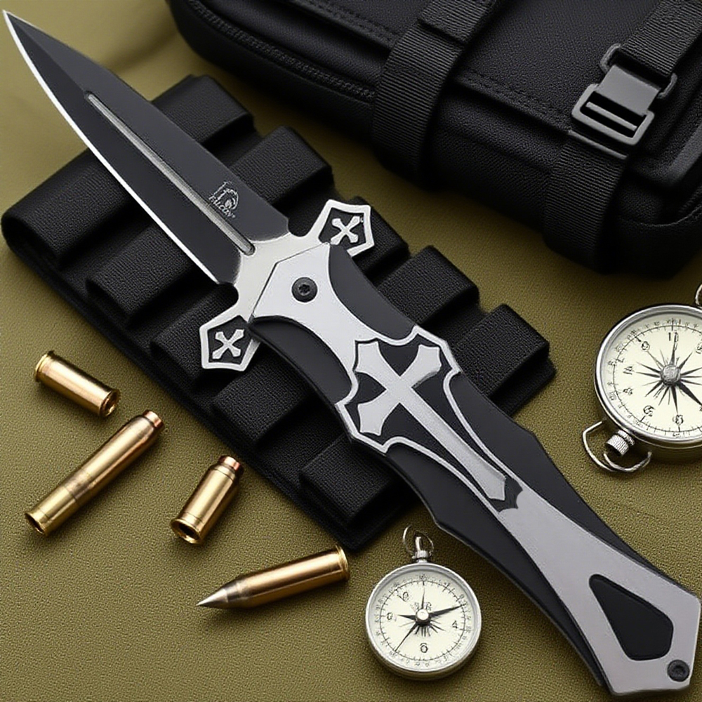 Spring-assisted folding knife. Perfect for hunting, camping.