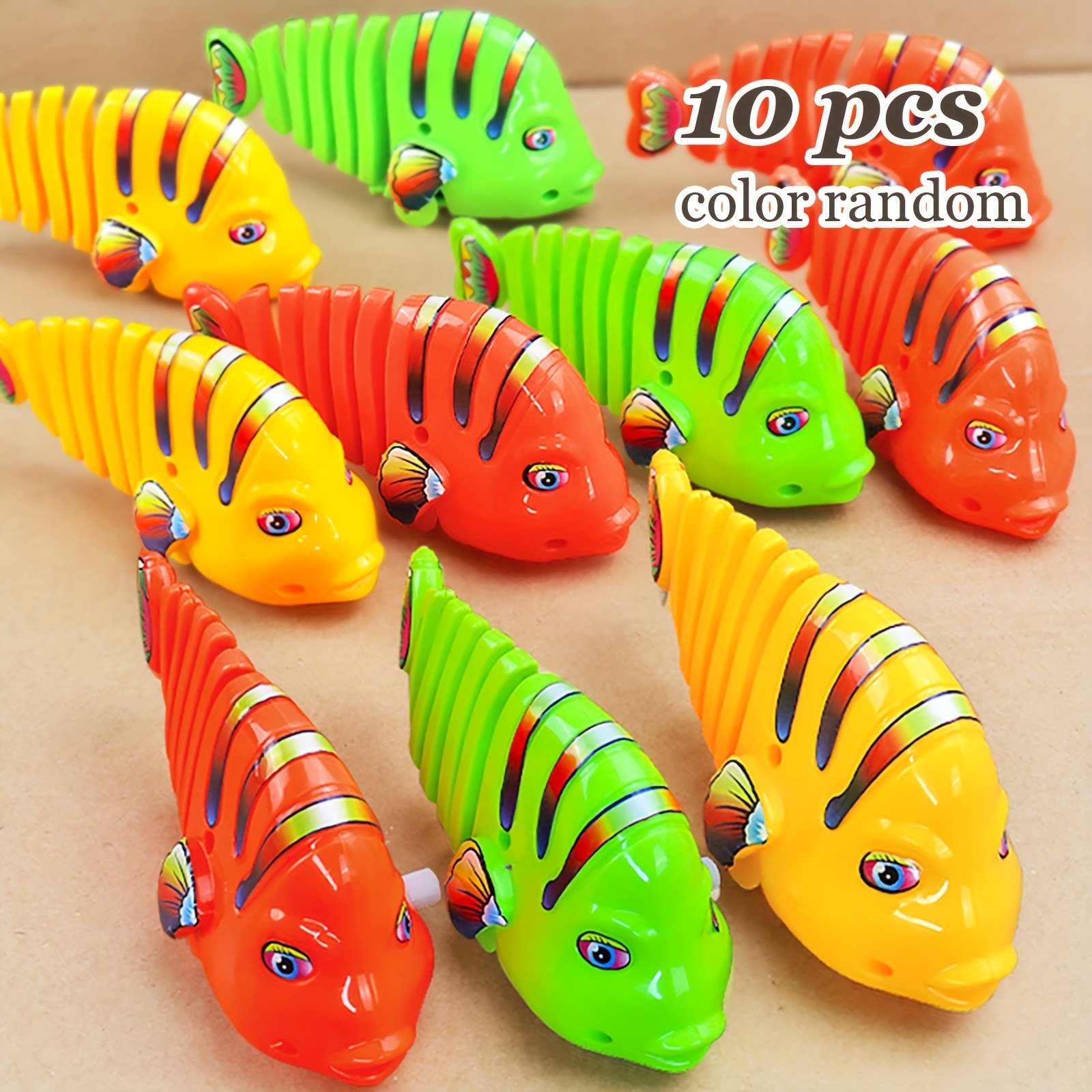 🎁🔥2023 Christmas Hot Sale- 50% OFF🎄🐟Plastic Wind-Up Wiggle Fish Toys