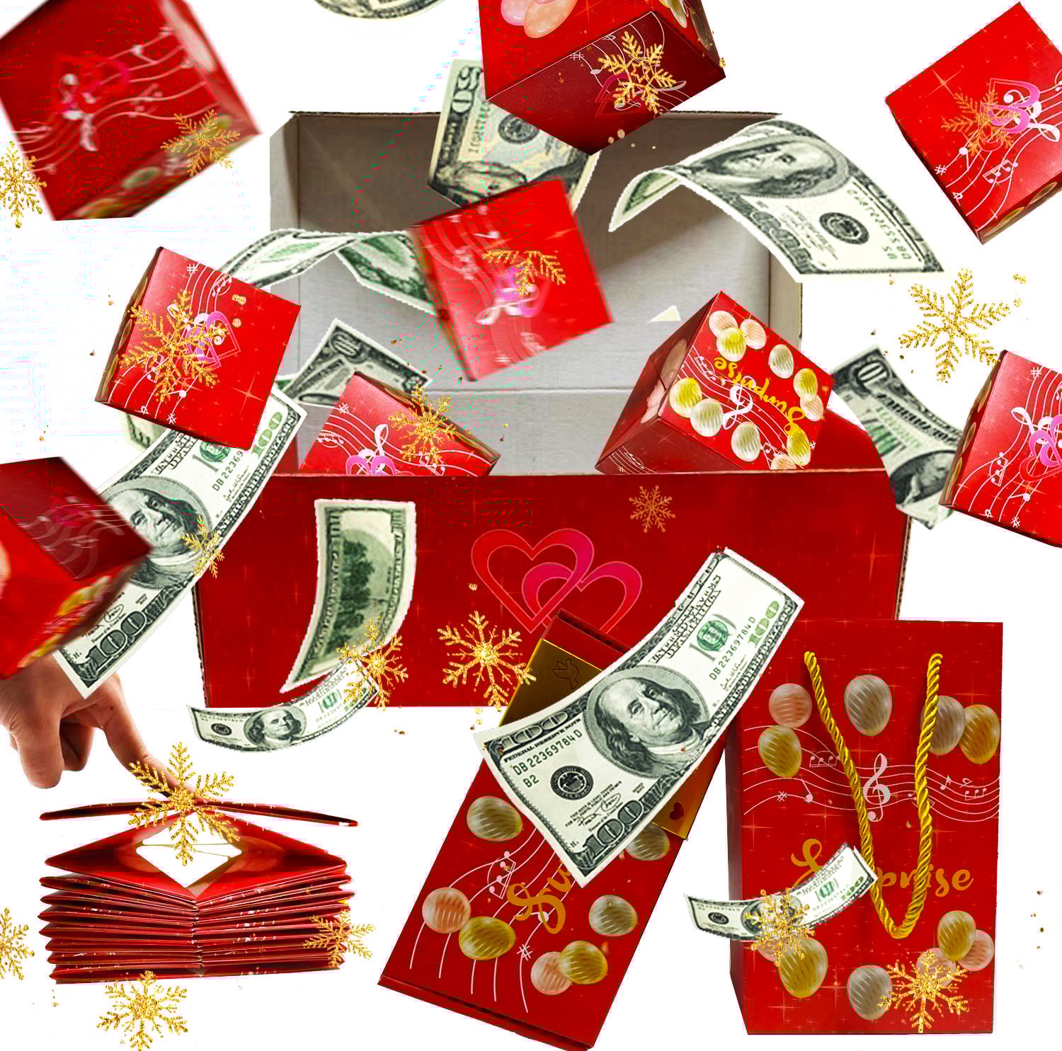 🎁TikTok Last Day Sale - 70% OFF🎉Folding Bouncing Surprise Gift Box