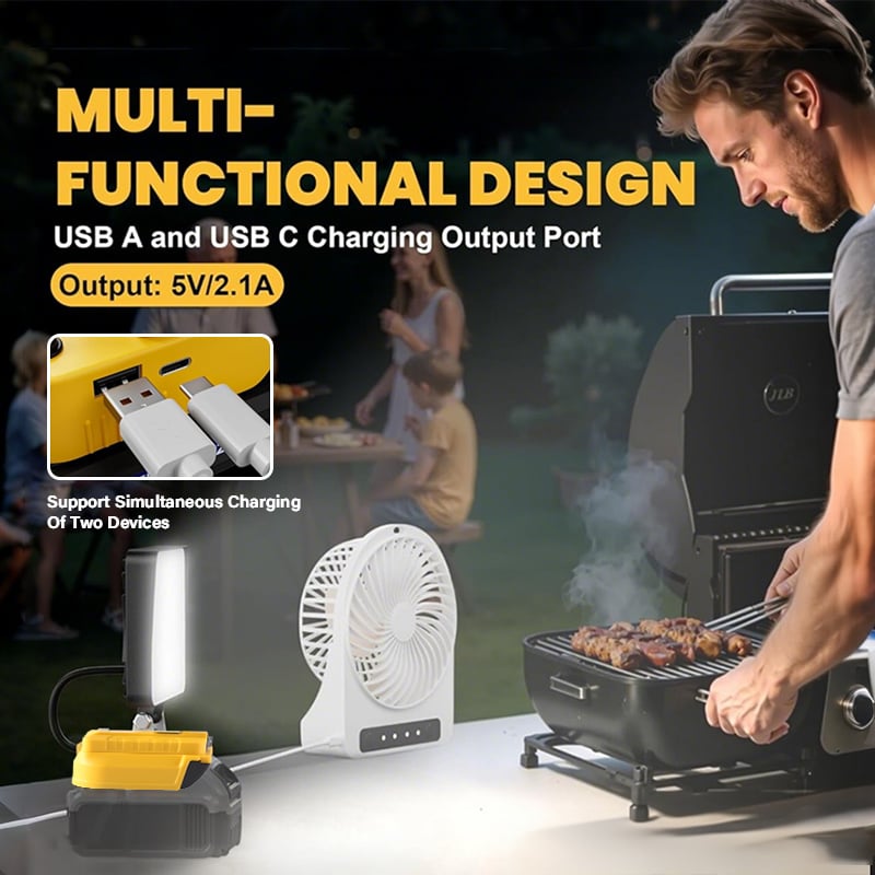 🎁Last Day Sale - 70% OFF🎉3000LM Cordless LED Work Light with charging Ports⚡