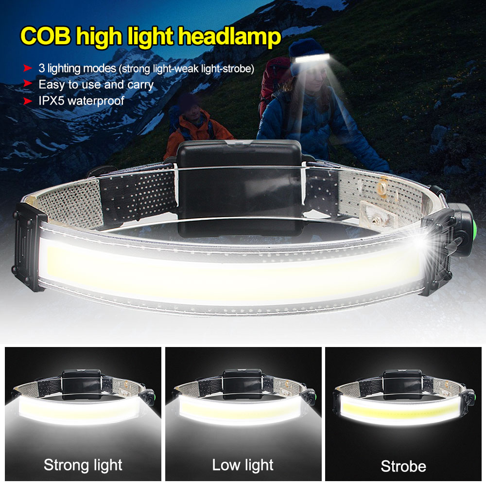 (🔥2023 Hot Sale - 60% OFF)Waterproof Hight Light COB headlamp, Buy 2 Get 1 Free