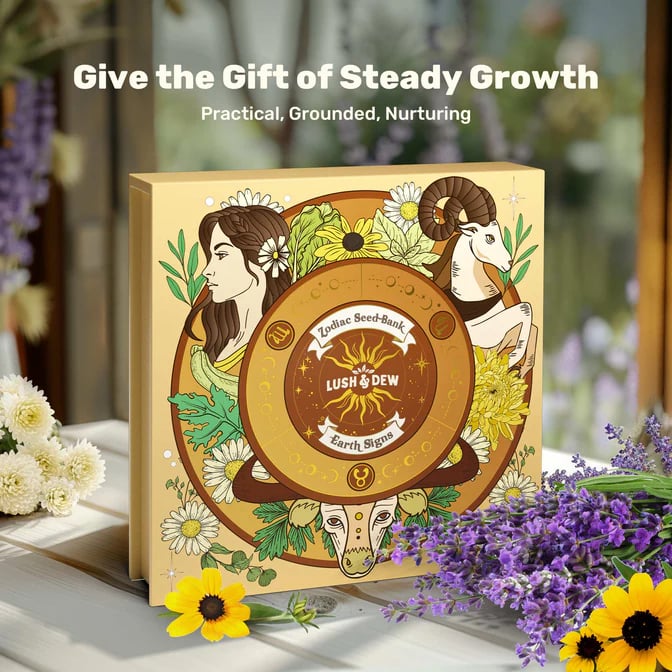 🔥LAST DAY 50% OFF💥Zodiac Seed Bank with Moon Calendar Gardening Gift 🌙 Moon-Guided Gardening Instructions Included