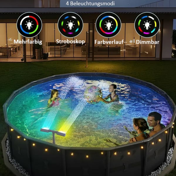 ✨Letzter Tag 49 % Rabat🔥Solar-Poolbrunnen mit Doppelbogenbeleuchtung