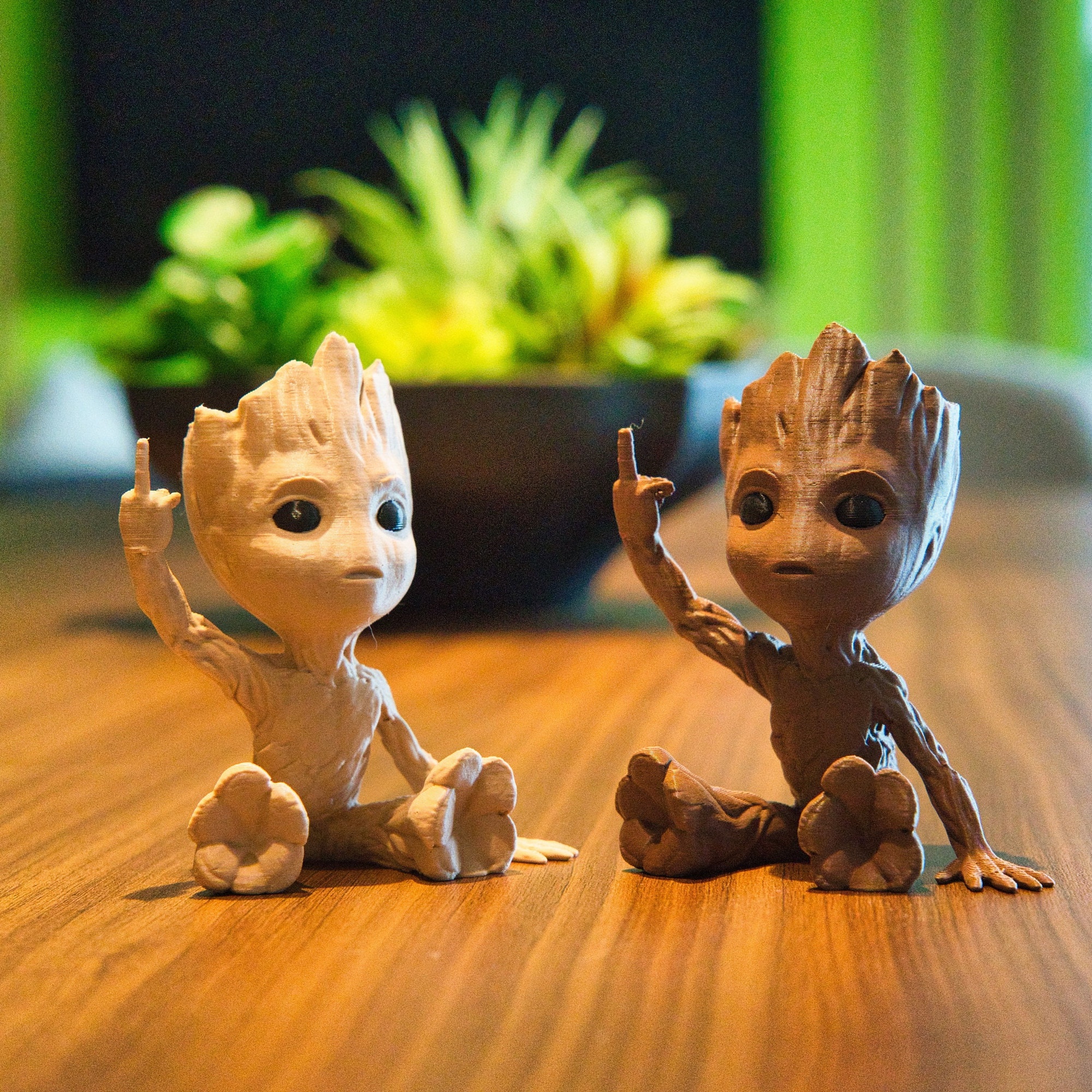 Funny Middle Finger Groot Ornament | Novelty Guardians of the Galaxy Decor