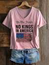 Women's Casual Fashion American Kingless Printed T-Shirt