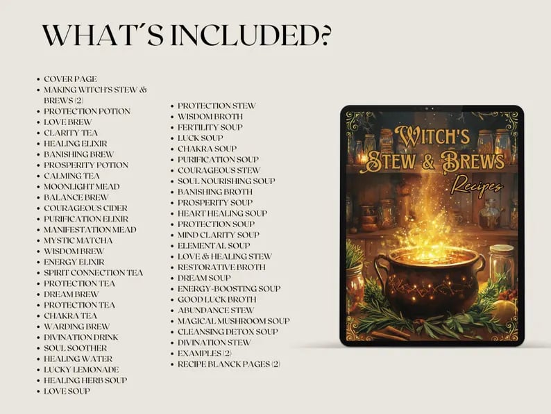 🎃 Halloween Sale 49% OFF👻🍲WITCH'S STEW & BREWS Decipes:50 Enchanted Recipes for Body and Soul💫