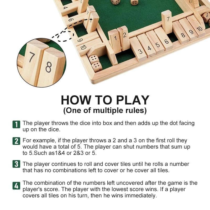 🎁TikTok Last Day Sale - 70% OFF🎁SHUT THE BOX-WOODEN DICE BOARD GAME