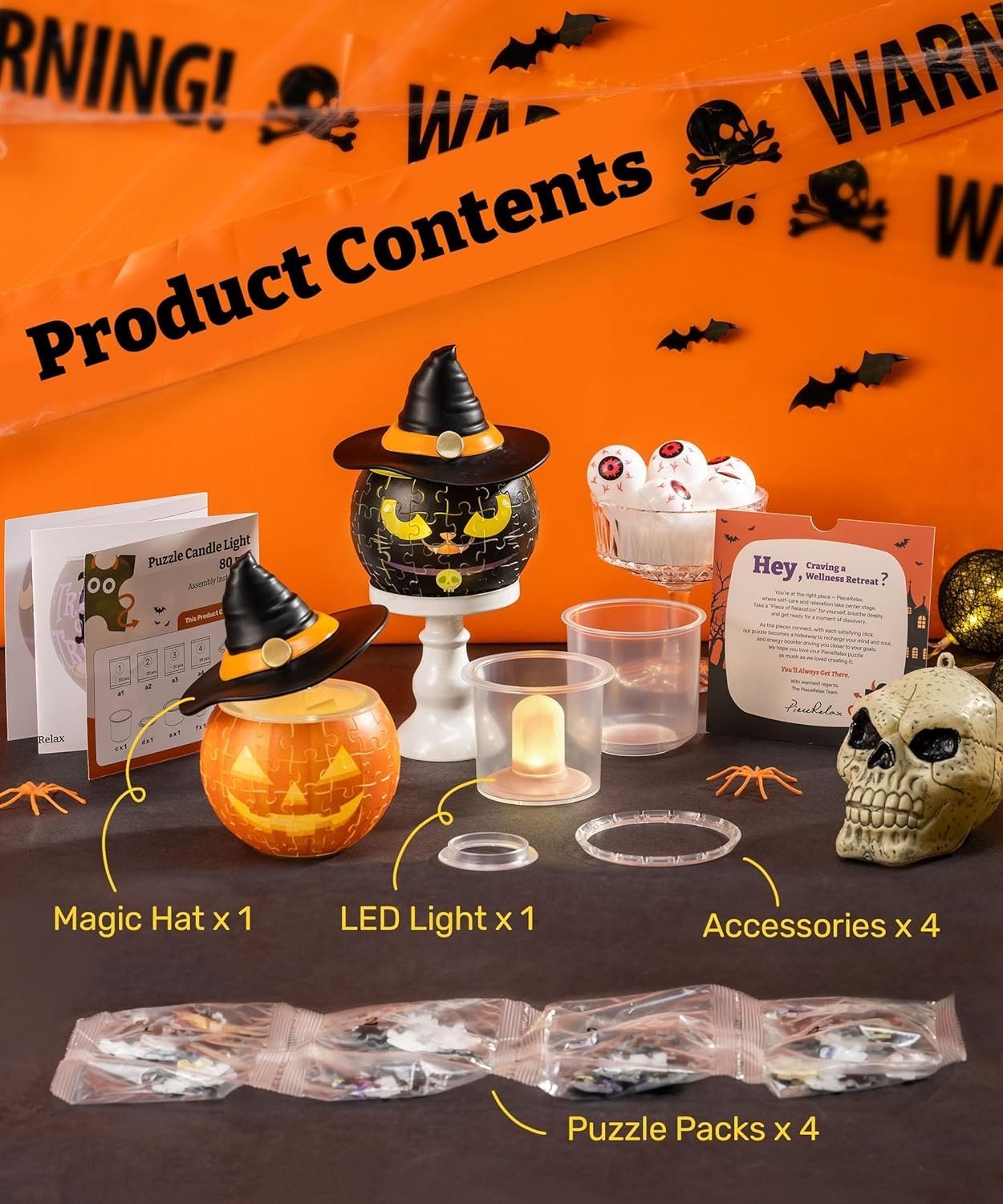 🎁TikTok Last Day Sale - 70% OFF🔥🎃LED Jack O’ Lantern Decor with Flameless Tea Lights✨BEGINNER’S 3D PUZZLE TRIUMPH