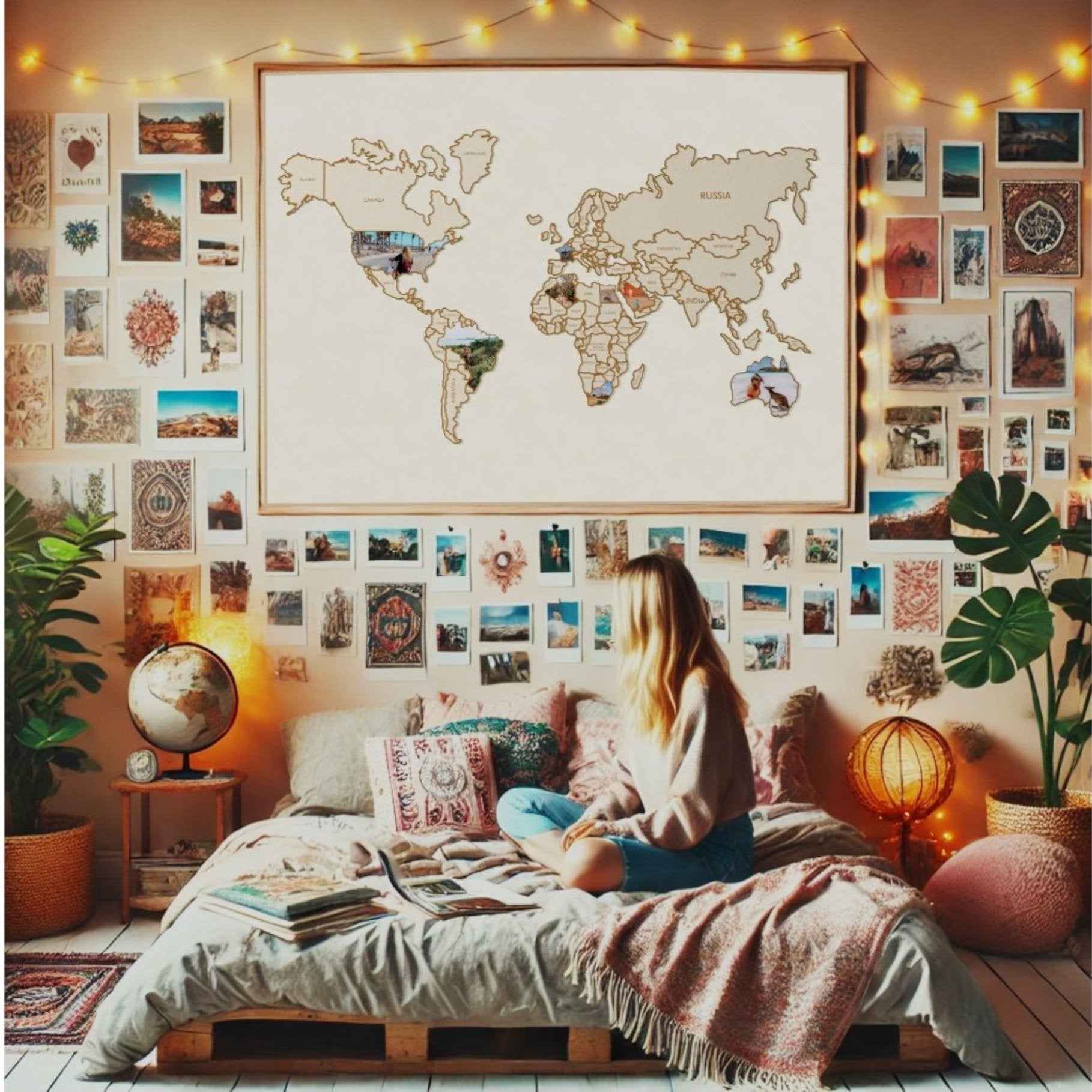 Travel Souvenir World Map