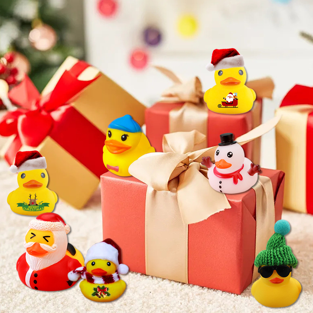 (🎄Early Christmas Sale - 49% OFF) 🎉Christmas Rubber Ducks Advent Calendar Blind Box, 🔥Buy 2 Free Shipping