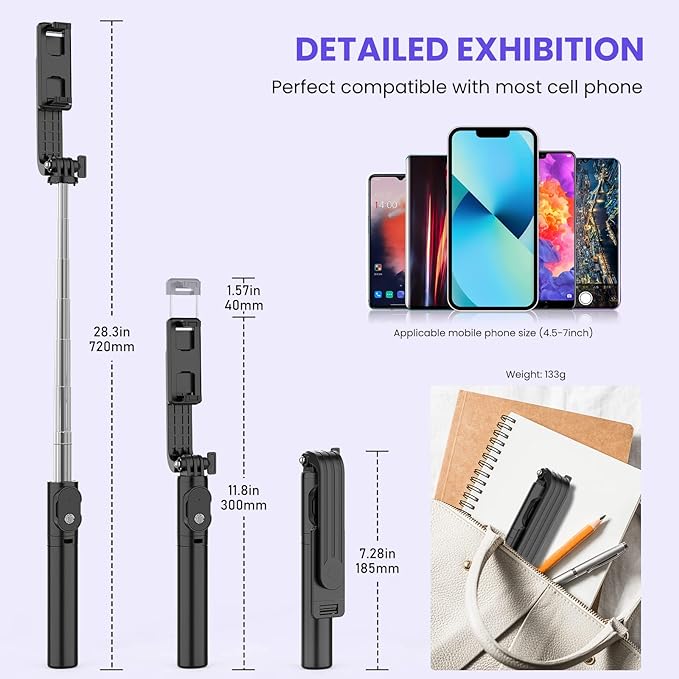 🔥6 In 1 Wireless Bluetooth Selfie Stick - BUY 2 FREE SHIPPING