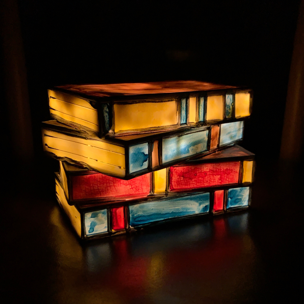 60% OFF TODAY! Stained Books Lamp