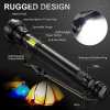 (🎅Christmas Hot Sale🔥🔥)LED Rechargeable Tactical Laser Flashlight 70000 High Lumens