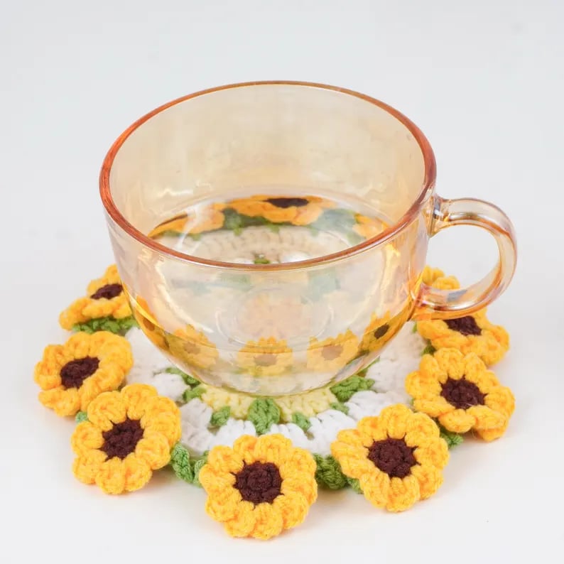 🌹100% Handmade Rose Coaster and Flower Basket Crochet